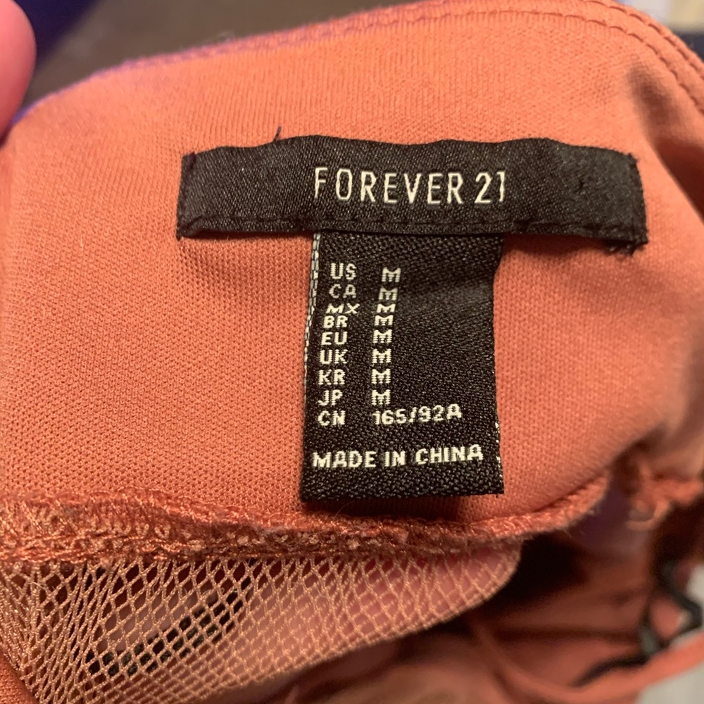 Forever 21 peach cocktail mini dress